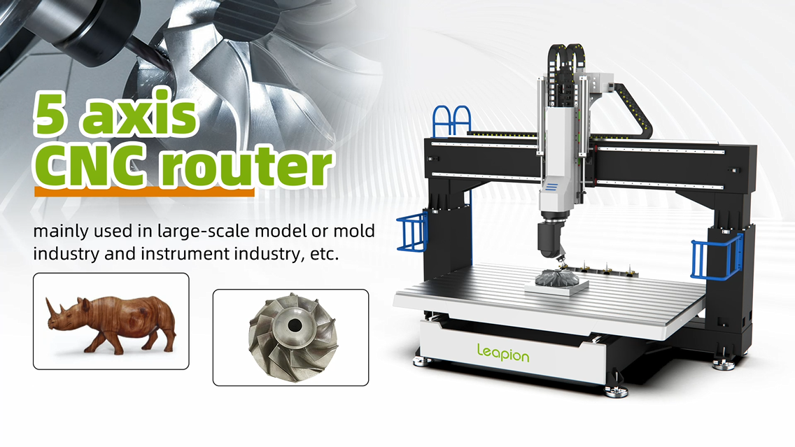 Leapion 3015 Size 5 Axis CNC Router Trabajo en modelo a gran escala